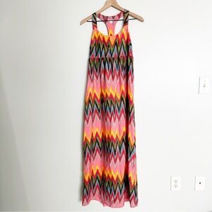 Xhilaration Sleeveless Racerback Ikat Maxi Dress